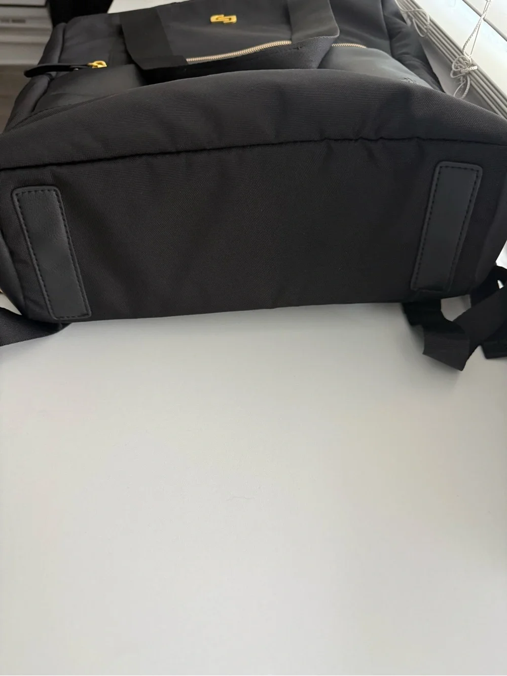 Parker Hybrid Black backpack/Tote Bag with Gold Accents - Solo NY brand
